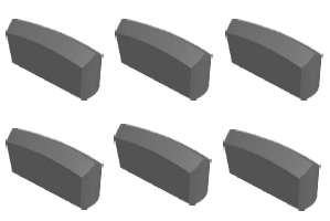 K0、K10型用于鑲制一字型硬質合金釺頭用釺片